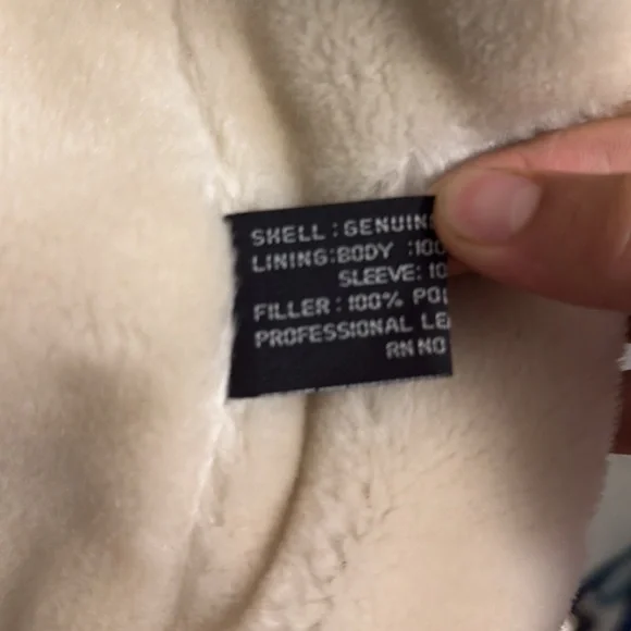 Adler Collection Womens Size L Suede Leather Coat With Faux Fur - Picture 6 of 6